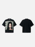 Pixel Portrait Distressed T-Shirt