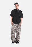 Oversized Waffle Knit Studded T-Shirt