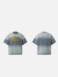 Faded Denim Appliqué T-Shirt