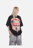 Bold Studded Lips Graphic T-Shirt