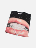 Bold Studded Lips Graphic T-Shirt