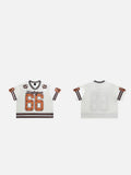 Oversized Mesh Jersey with Graphic Details