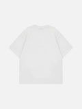 Oversized short-sleeved t-shirt with glitch graphic