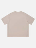 DAXUEN Relaxed-fit crew neck T-shirt with distressed graphic print
