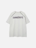 DAXUEN Glitchy text graphic short-sleeved T-shirt
