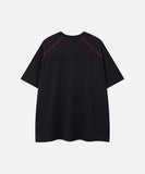 DAXUEN Glitchy text graphic short-sleeved T-shirt