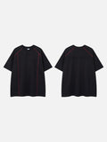 DAXUEN Glitchy text graphic short-sleeved T-shirt
