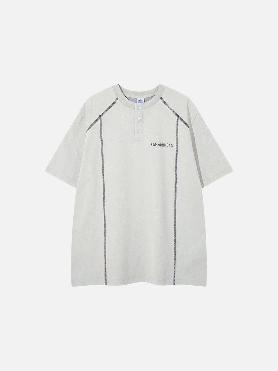 DAXUEN Glitchy text graphic short-sleeved T-shirt
