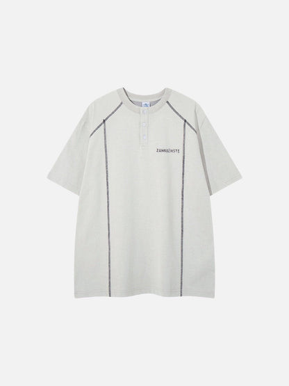 DAXUEN Glitchy text graphic short-sleeved T-shirt