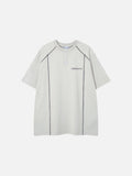 DAXUEN Glitchy text graphic short-sleeved T-shirt