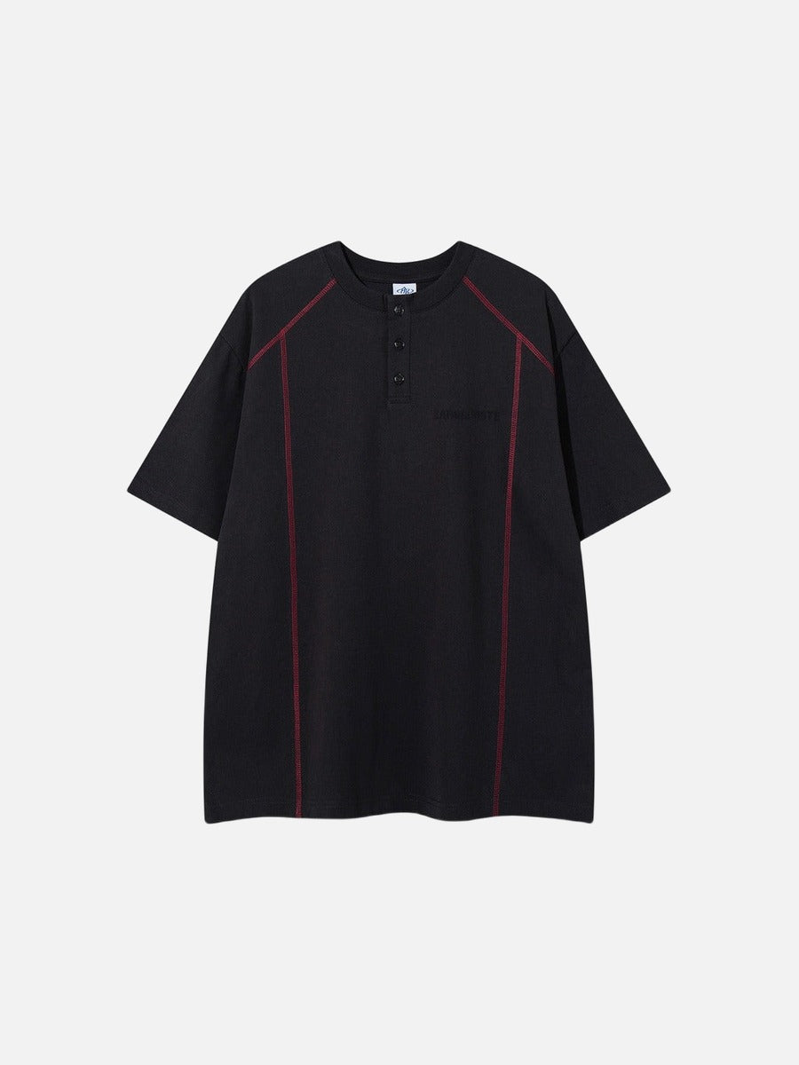 DAXUEN Glitchy text graphic short-sleeved T-shirt