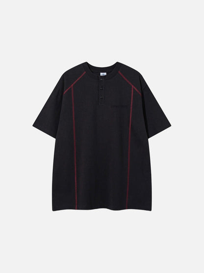 DAXUEN Glitchy text graphic short-sleeved T-shirt