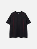 DAXUEN Glitchy text graphic short-sleeved T-shirt
