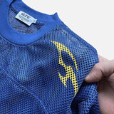 DAXUEN Oversized mesh jersey T-shirt with gothic graphics