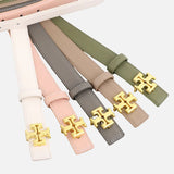 DAXUEN gold buckle leather belt for women