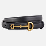Gold Horsebit Buckle Slim Belt Collection