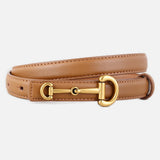 Gold Horsebit Buckle Slim Belt Collection