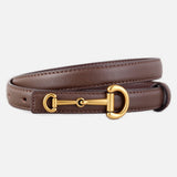 Gold Horsebit Buckle Slim Belt Collection