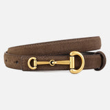 Gold Horsebit Buckle Slim Belt Collection