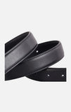 DAXUEN black gold horsebit buckle slim belt