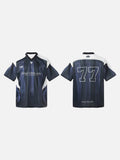 DAXUEN Oversized short-sleeved t-shirt with tire track pattern and graphics