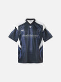 DAXUEN Oversized short-sleeved t-shirt with tire track pattern and graphics
