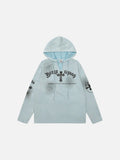 DAXUEN Gothic cross print oversized hoodie