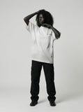 DAXUEN Gothic distressed oversized short-sleeved t-shirt — model photo