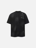 DAXUEN Gothic distressed oversized short-sleeved t-shirt