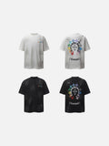 DAXUEN Gothic distressed oversized short-sleeved t-shirt