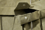 DAXUEN olive green gothic-embroidered bomber jacket