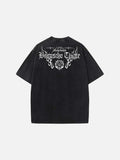 DAXUEN Gothic graphic oversized short-sleeved t-shirt