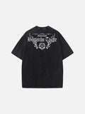 DAXUEN Gothic graphic oversized short-sleeved t-shirt