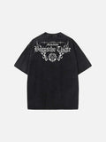 DAXUEN Gothic graphic oversized short-sleeved t-shirt