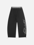 DAXUEN Wide-leg sweatpants with gothic graphic