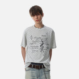 DAXUEN Short-sleeved relaxed-fit T-shirt with heart motifs and gothic graphic