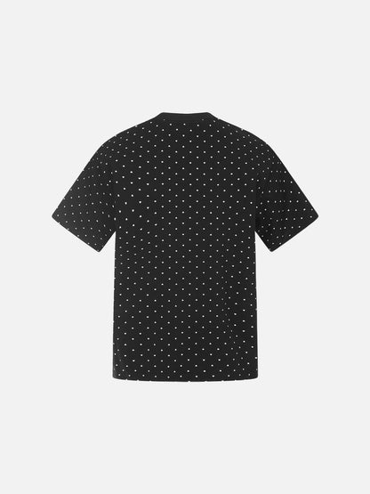 DAXUEN Short-sleeved relaxed-fit T-shirt with heart motifs and gothic graphic