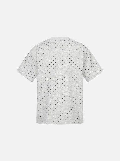 DAXUEN Short-sleeved relaxed-fit T-shirt with heart motifs and gothic graphic