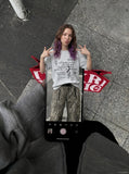 DAXUEN Gothic Heart Print Relaxed T-Shirt | DAXUEN — model photo