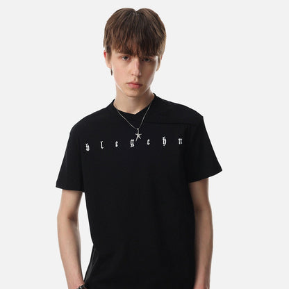 DAXUEN Gothic letter graphic short-sleeved t-shirt