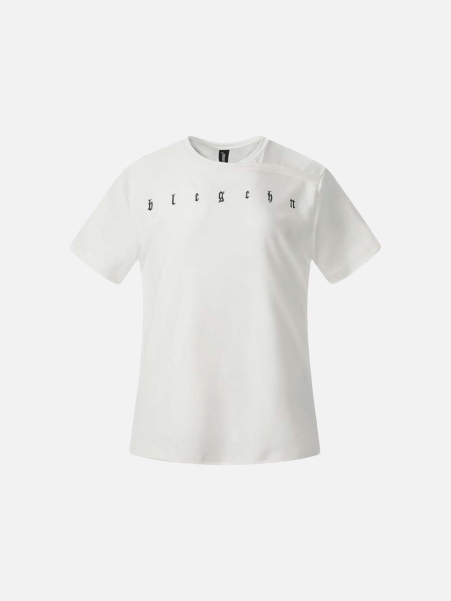 DAXUEN Gothic Print Asymmetrical T-Shirt