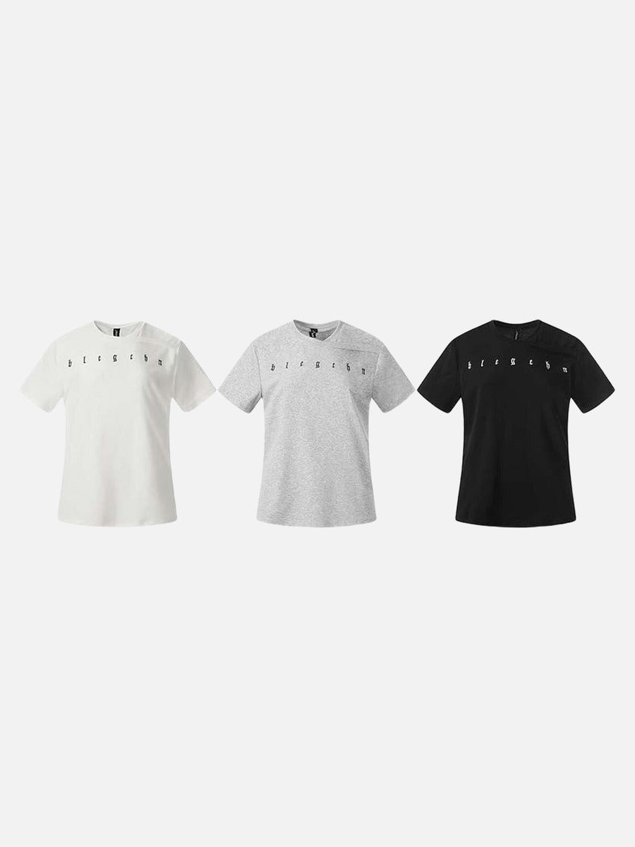 DAXUEN Gothic Print Asymmetrical T-Shirt