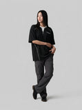 DAXUEN Gothic stitch short-sleeve T-shirt — model photo