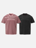 DAXUEN Gothic striped graphic t-shirt
