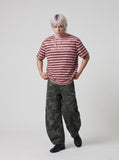 DAXUEN Gothic Striped Graphic T-Shirt | DAXUEN — model photo