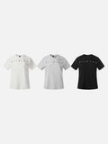 DAXUEN Gothic text asymmetrical short-sleeved T-shirt