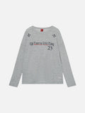 DAXUEN Gothic text long sleeve t-shirt