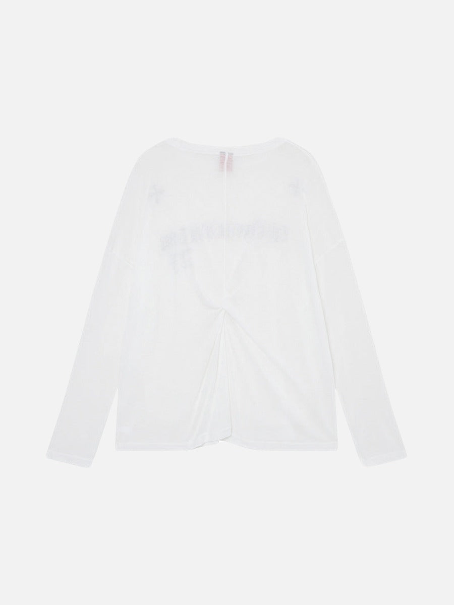 DAXUEN Gothic text long sleeve t-shirt