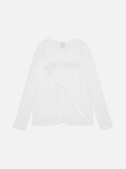 DAXUEN Gothic text long sleeve t-shirt