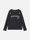 DAXUEN Gothic text long sleeve t-shirt